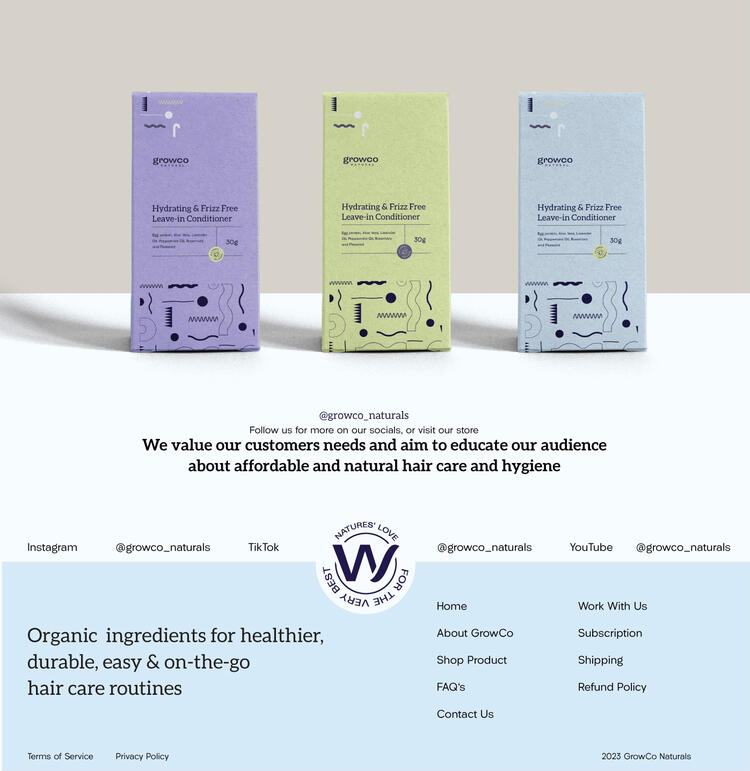 A packaging design concept for GrowCo Naturals