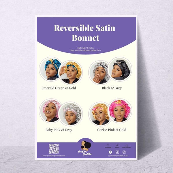 Brand design collateral for Good Care Good Hair